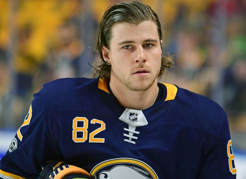 Nathan Beaulieu playing for the Buffalo Sabres